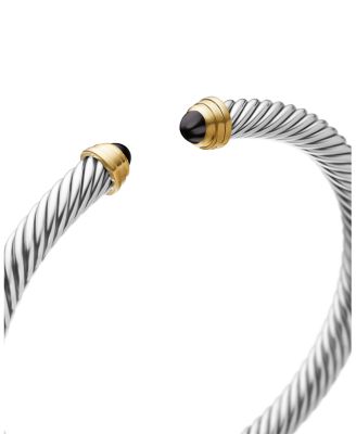 Cable Classics&reg; Bracelet with Black Onyx and 14K Gold, 5mm