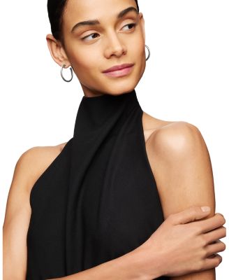 Sterling Silver Cable Hoop Earrings, 1 inch