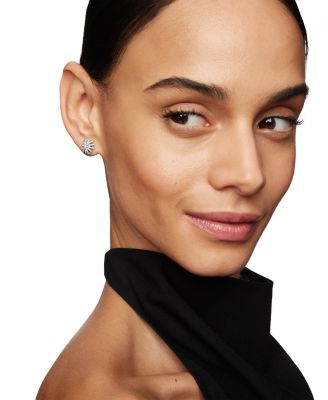 Crossover Earrings with Diamonds