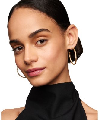 Cablespira Hoop Earrings in 18K Yellow Gold, 1.5"