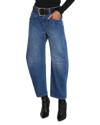 Cody Rodeo High Rise Cropped Barrel Jeans in Brentwood