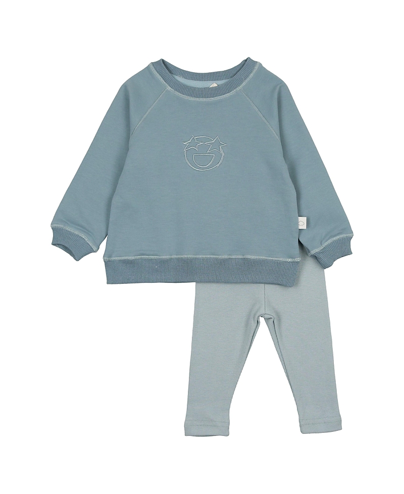 Shop Pouf Baby Unisex Emoji Sweatsuit Set - Baby, Little Kid In Blue