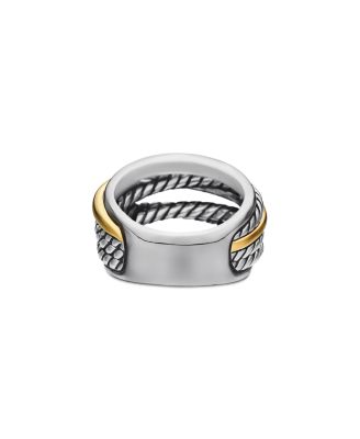 Crossover Narrow Ring with Gold