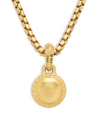 Men's 18K Yellow Gold Blue Evil Eye Amulet Pendant