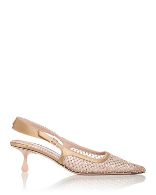 Women's Amel 50 Embellished Slingback Kitten Heel Pumps  
