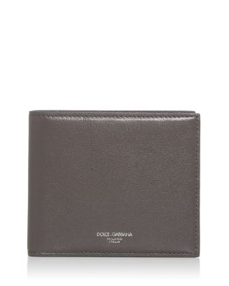 Dolce & Gabbana Black Leather Bifold Shoulder Sling Women Wallet