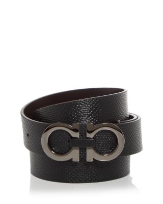 Men's Double Gancini Reversible Leather Belt
