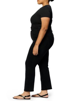ASE Plus Stretch High Rise Straight Jean in Jet Black