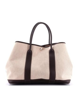 Pre-Owned HERMÈS - 36 Garden Party Tote Toile and Leather