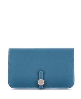 Pre-Owned Hermes Dogon Duo Combined Wallet Leather