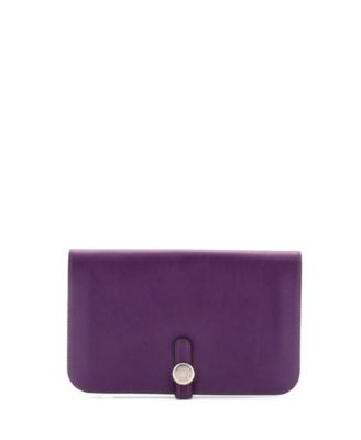 Pre-Owned Hermes Dogon Duo Combined Wallet Leather