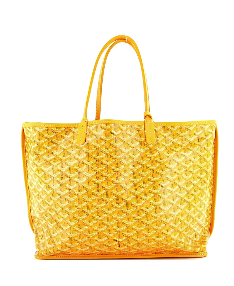 Pre-owned Pre-owned Goyard Goyard Pm Anjou Reversible Tote Coated Canvas In Yellow
