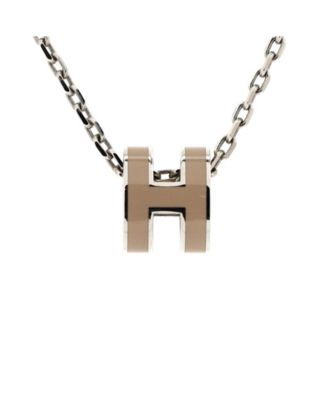 Pre-Owned Hermes Pop H Pendant Chain Necklace Metal and Enamel