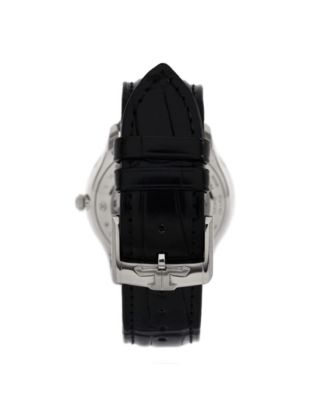 Master Ultra Thin Date Automatic Watch in White Gold and Alligator with Diamond Bezel 40mm