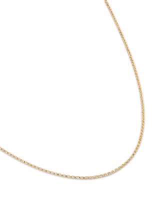 18K Yellow Gold Gold Chains Classic Bead Link Chain, 16-18"