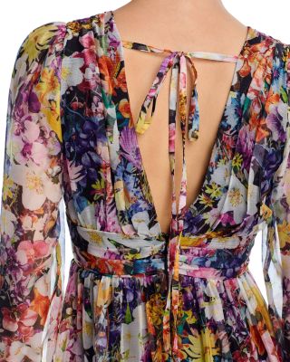 Placed Floral Maxi Dress - Exclusive
