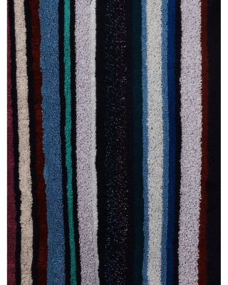 Chandler Metallic Stripe Hooded Bathrobe