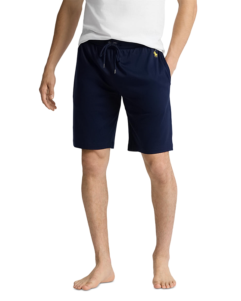 Polo Ralph Lauren Mercerized Cotton Pajama Shorts In Classic Navy/gold