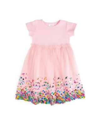 Sweet Wink - Girls' Pink Confetti Short Sleeve Tutu Dress - Little Kid, Big Kid