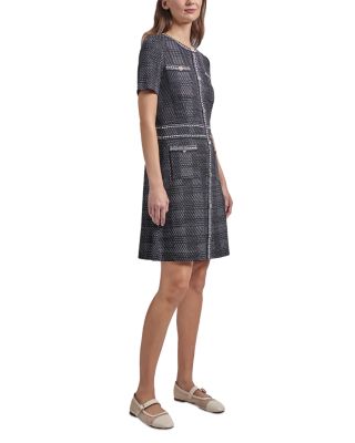 Plaid Button Front Sheath Dress