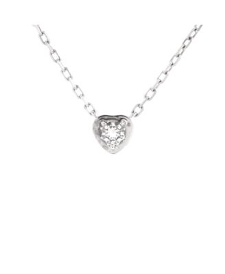 Pre-Owned Cartier D'Amour Heart Pendant Necklace 18K White Gold with Diamond