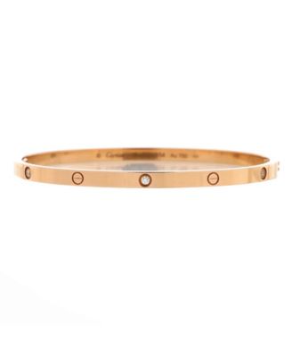Pre-Owned Cartier - Small Love 6 Diamond Bracelet 18K Rose Gold and Diamonds