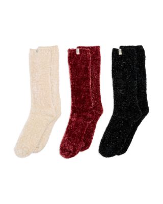 UGG® - Leda Sparkle Cozy Crew Socks, Pack of 3