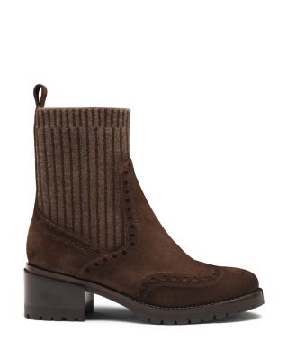  Women's Ferret Suede Low-Heel Ankle Bootie