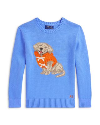Ralph Lauren - Boys' Dog Intarsia Cotton Sweater - Big Kid