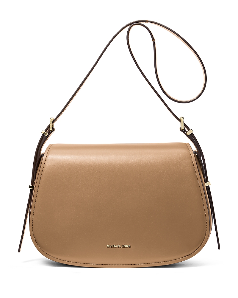 Michael Kors Lydia Medium Flap Messenger Bag In Husk
