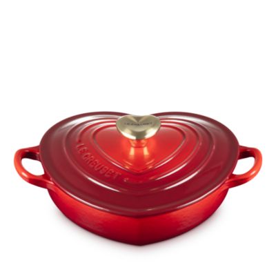1.25 Qt. Shallow Heart Enameled Cast Iron Cocotte
