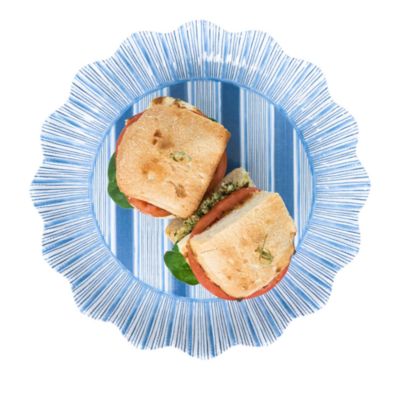 Cabana Stripe Melamine Dinner Plate, Set of 4