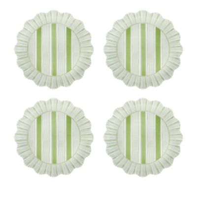 Cabana Stripe Melamine Dessert/Salad Plate, Set of 4