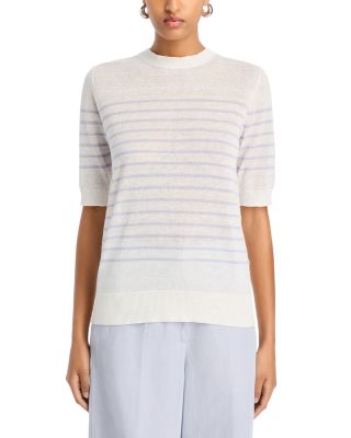 Striped Short Sleeve Sweater