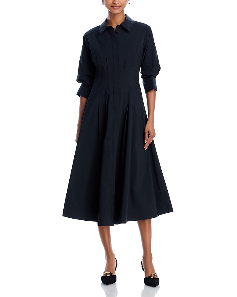 Simkhai Jazz Poplin Pintuck Midi Dress