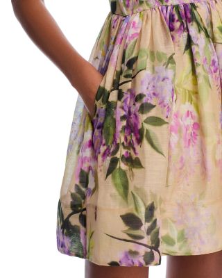 Alba Mini Dress in Wisteria Ginger Root