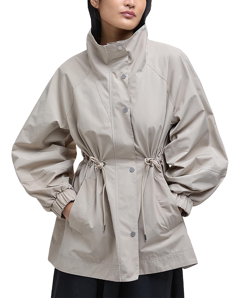 Barbour Suri Showerproof Jacket In Light Sand/rosemary
