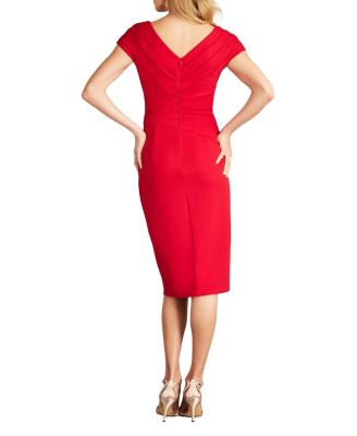 Molloy Pleated Drape Cocktail Dress