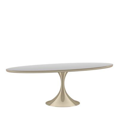 Semper 96" Oval Dining Tablen - Whisper of Gold