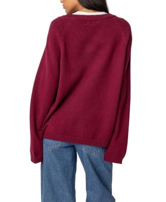 Martha Oversized V Neck Sweater