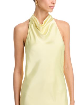 Charmeuse Halter Neck Long Dress - Exclusive