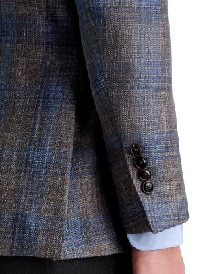 Dawson Regular Fit Plaid Soft Wool Silk Blend Jacket