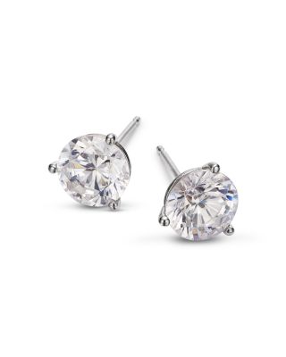 Diamond Stud Earrings in 14K White Gold, 3.0 tcw