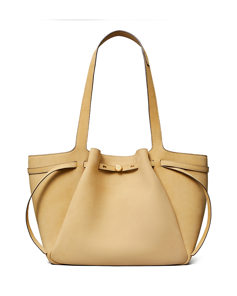 Tory Burch Romy Nubuck Leather Tote Bag In Wheat