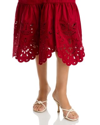 Red Butterfly Midi Dress