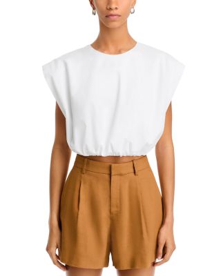 Billie Extended Shoulder Poplin Top