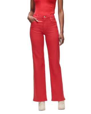 Hudson - Rosie High Rise Wide Leg Jeans in Poinsettia