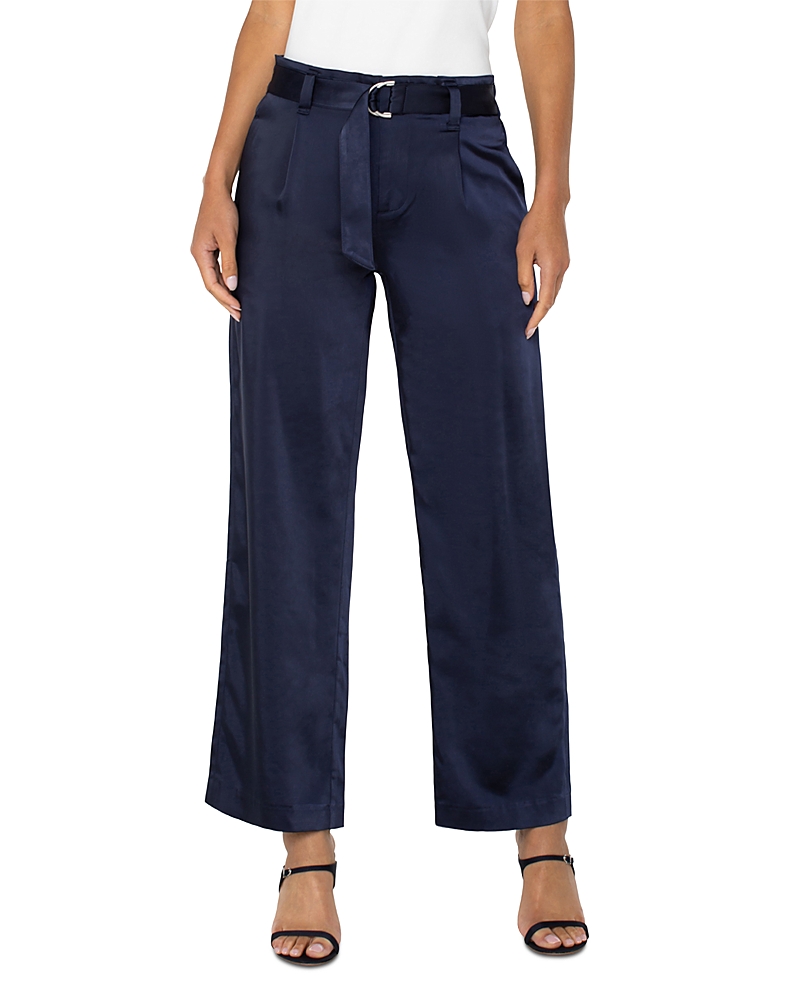 Liverpool Los Angeles Belted Paperbag Waist Wide Leg Pants