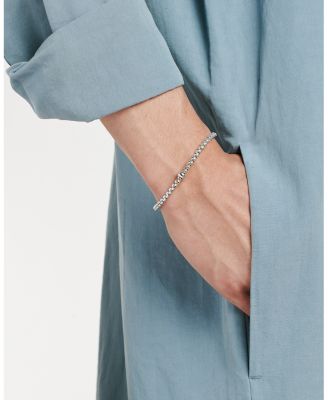 18K Yellow Gold EKA Black Diamond Rondelle Box Link Flex Bracelet