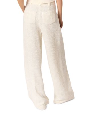 Wide Leg Tweed Trousers